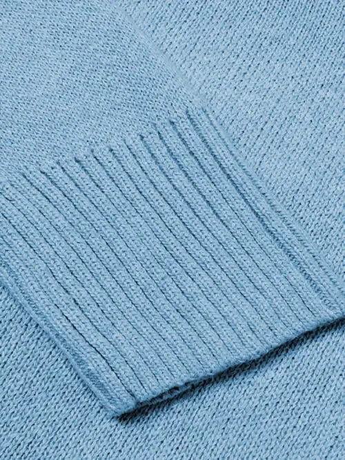 V-Neck Long Sleeve Knit Top Sweater AC