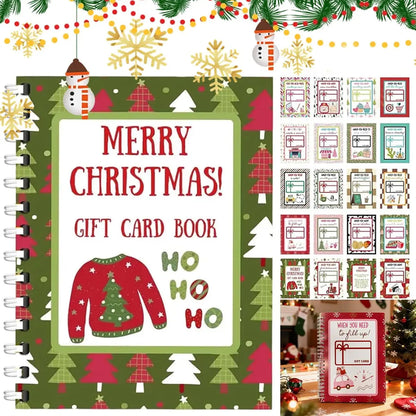 🎁🎅🏼MERRY CHRISTMAS! GIFT CARD BOOK📚 14 Themed Pages, Hardcover & Durability Line