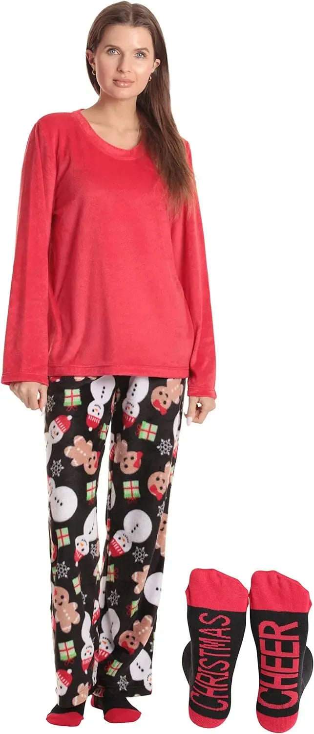 Women’s Pajama Pant Set - Nightgown with Matching Socks