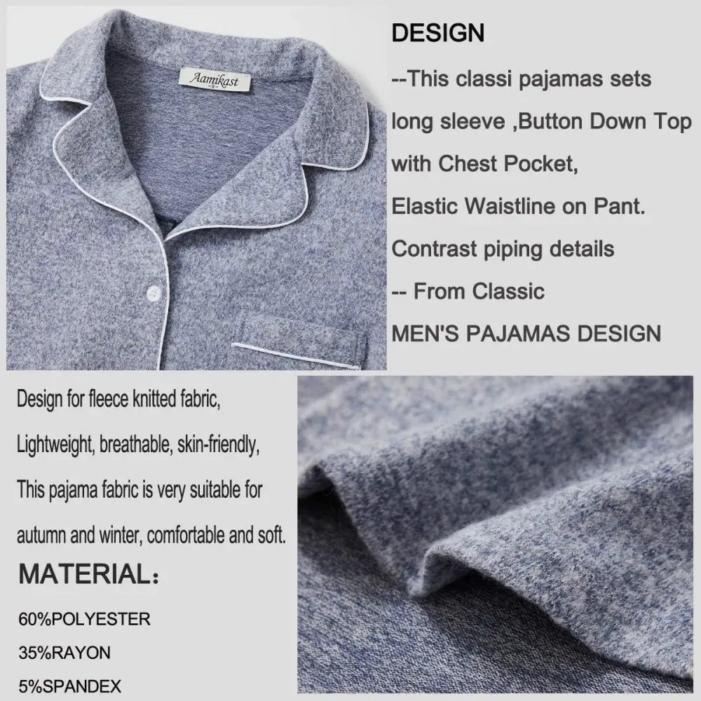Women's Pajama Sets Long Sleeve Button Down Sleepwear Nightwear Soft Pjs Lounge Sets