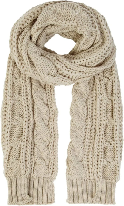 Women And Mens Winter Thick Cable Knit Wrap Chunky Long Warm Scarf