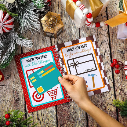 🎁🎅🏼MERRY CHRISTMAS! GIFT CARD BOOK📚 14 Themed Pages, Hardcover & Durability Line