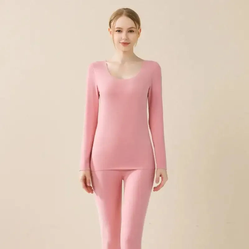 Winter Thermal Underwear Double Layer Warm Lingerie Suit