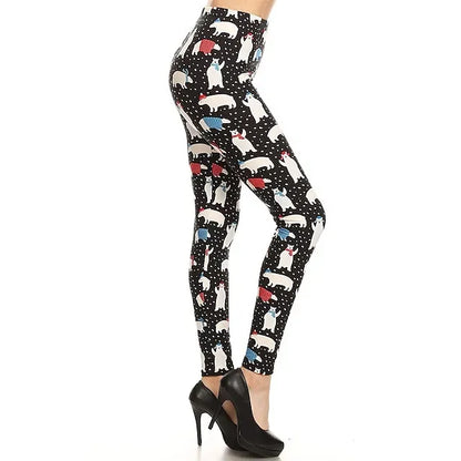 Santa Claus Leggings Jogger Pants Women's Christmas Christmas Christmas Eve Adults' Christmas New Year Eve Polyester Lycra Spandex Pants
