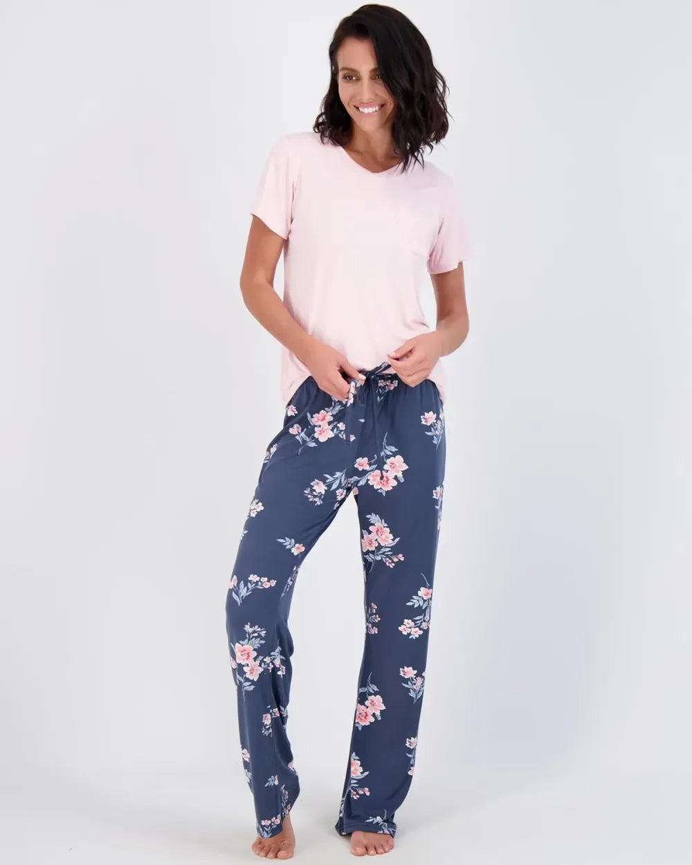 Real Essentials 2 Pack: Women’s Pajama Set Super-Soft Short & Long Sleeve Top With Pants (Available In Plus Size)