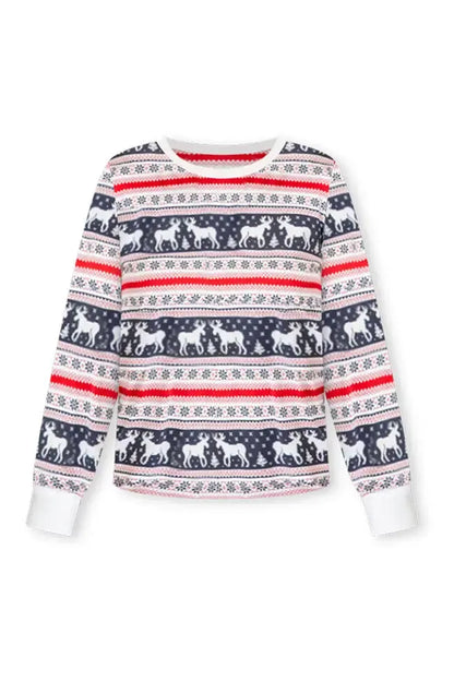 Holly And Jolly Charcoal Christmas Print Pajama Top FINAL SALE