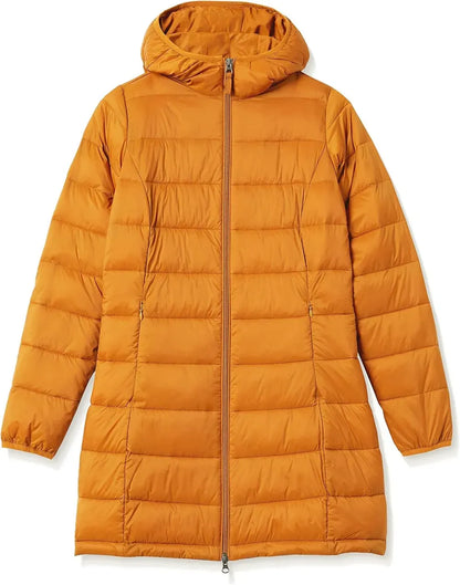 Women's Lightweight Water-Resistant Hooded Puffer Coat (Available in Plus Size)