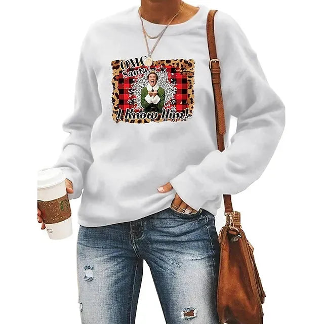 Christmas Ugly Christmas Sweater / Sweatshirt Hoodie Pullover Print Graphic Hoodie For Men's Women's Unisex Adults' Hot Stamping 100% Polyester Party Festival