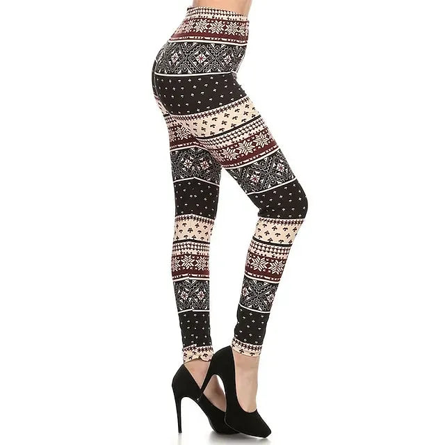 Santa Claus Leggings Jogger Pants Women's Christmas Christmas Christmas Eve Adults' Christmas New Year Eve Polyester Lycra Spandex Pants