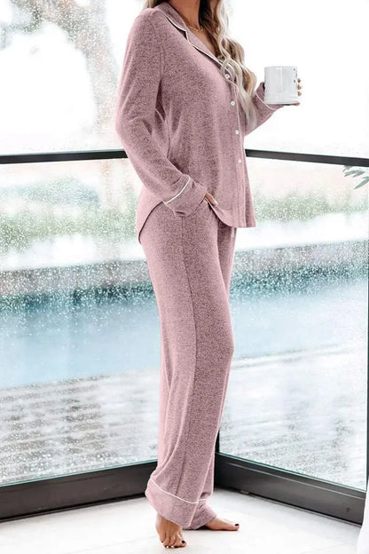Women's Pajama Sets Long Sleeve Button Down Sleepwear Nightwear Soft Pjs Lounge Sets