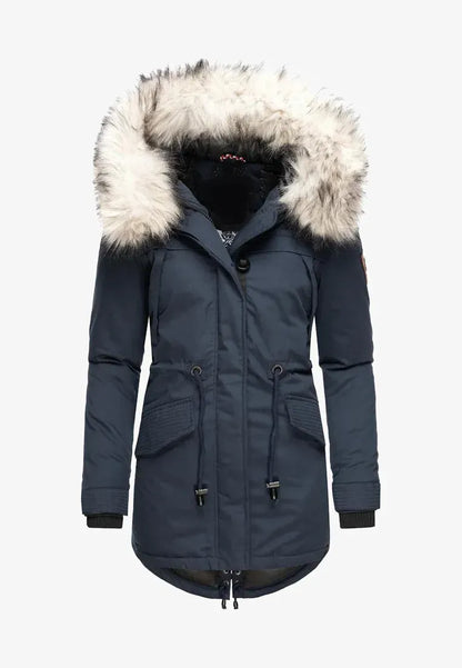 Warm winter ladies parka coat