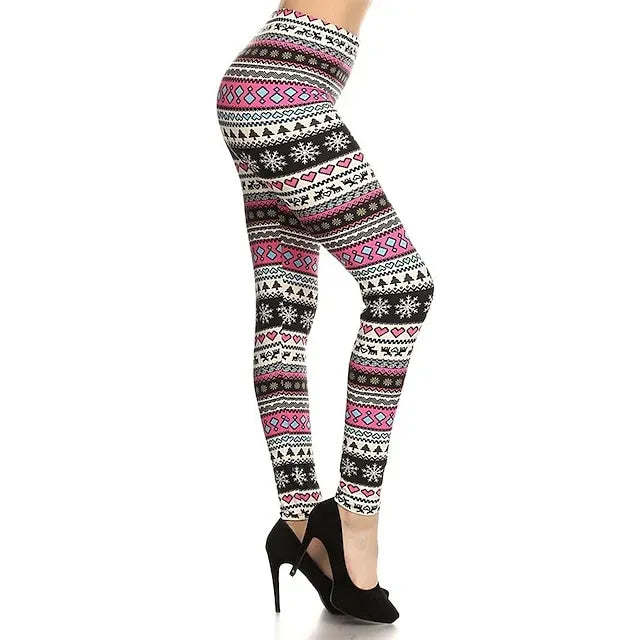 Santa Claus Leggings Jogger Pants Women's Christmas Christmas Christmas Eve Adults' Christmas New Year Eve Polyester Lycra Spandex Pants