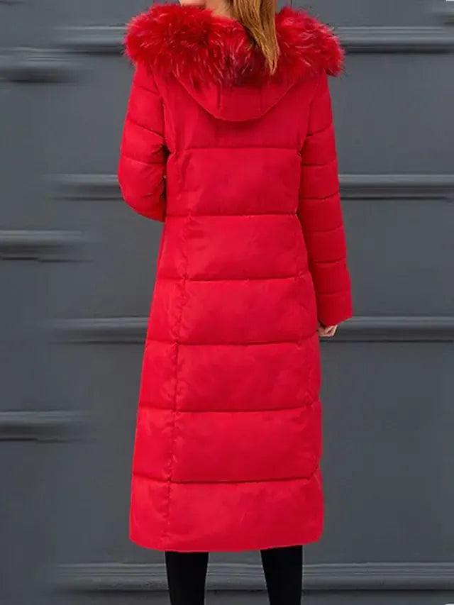 Women's Parka windbreaker hooded jacket casual full zipper pocket