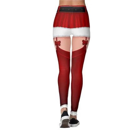 Santa Claus Leggings Jogger Pants Women's Christmas Christmas Christmas Eve Adults' Christmas New Year Eve Polyester Lycra Spandex Pants