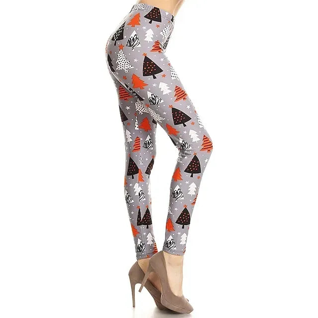 Santa Claus Leggings Jogger Pants Women's Christmas Christmas Christmas Eve Adults' Christmas New Year Eve Polyester Lycra Spandex Pants