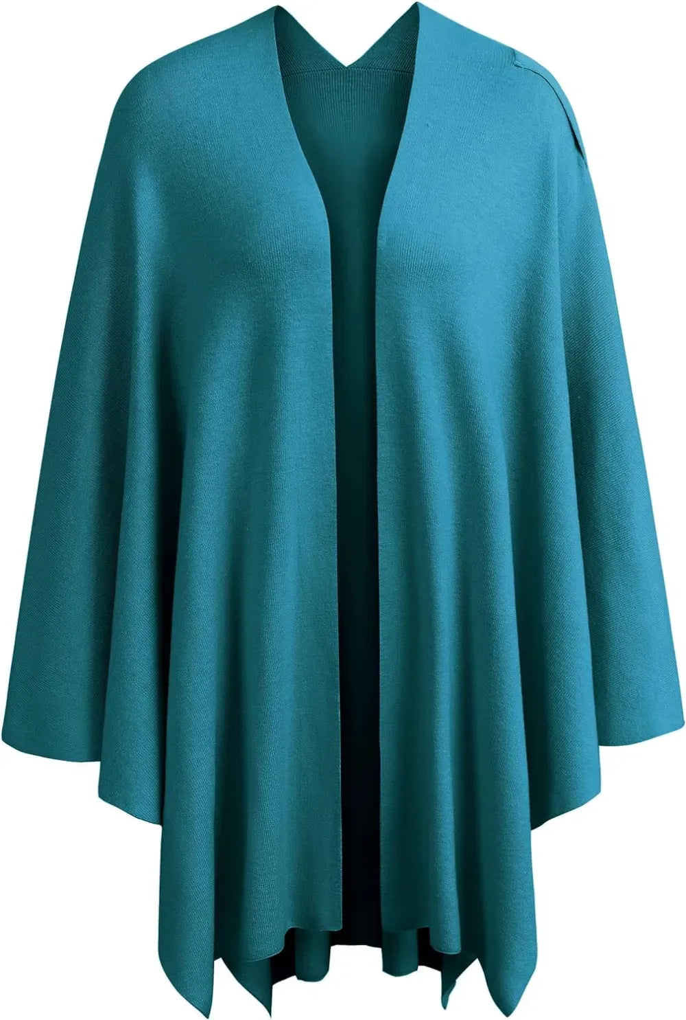 Womens Large Cross Front Poncho Sweater Wrap Topper Knitted Elegant Shawls Cape for Fall Winter