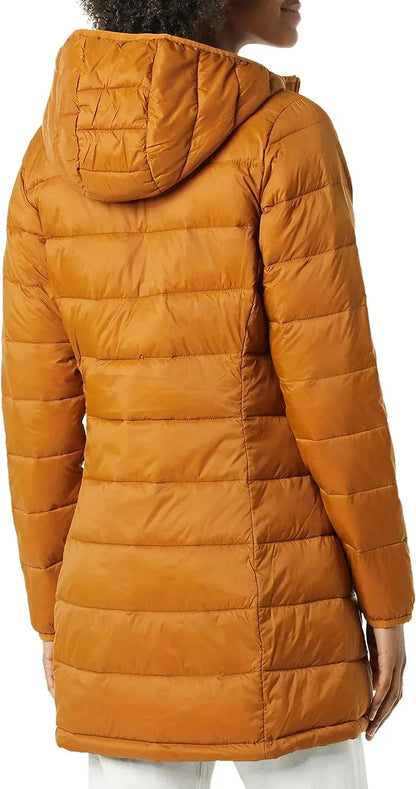 Women's Lightweight Water-Resistant Hooded Puffer Coat (Available in Plus Size)