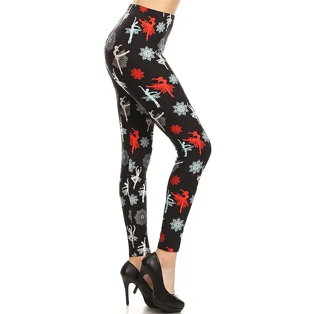 Santa Claus Leggings Jogger Pants Women's Christmas Christmas Christmas Eve Adults' Christmas New Year Eve Polyester Lycra Spandex Pants