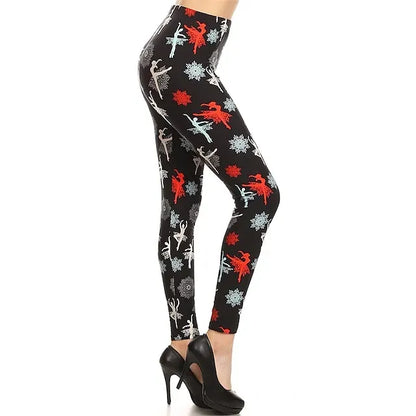 Santa Claus Leggings Jogger Pants Women's Christmas Christmas Christmas Eve Adults' Christmas New Year Eve Polyester Lycra Spandex Pants