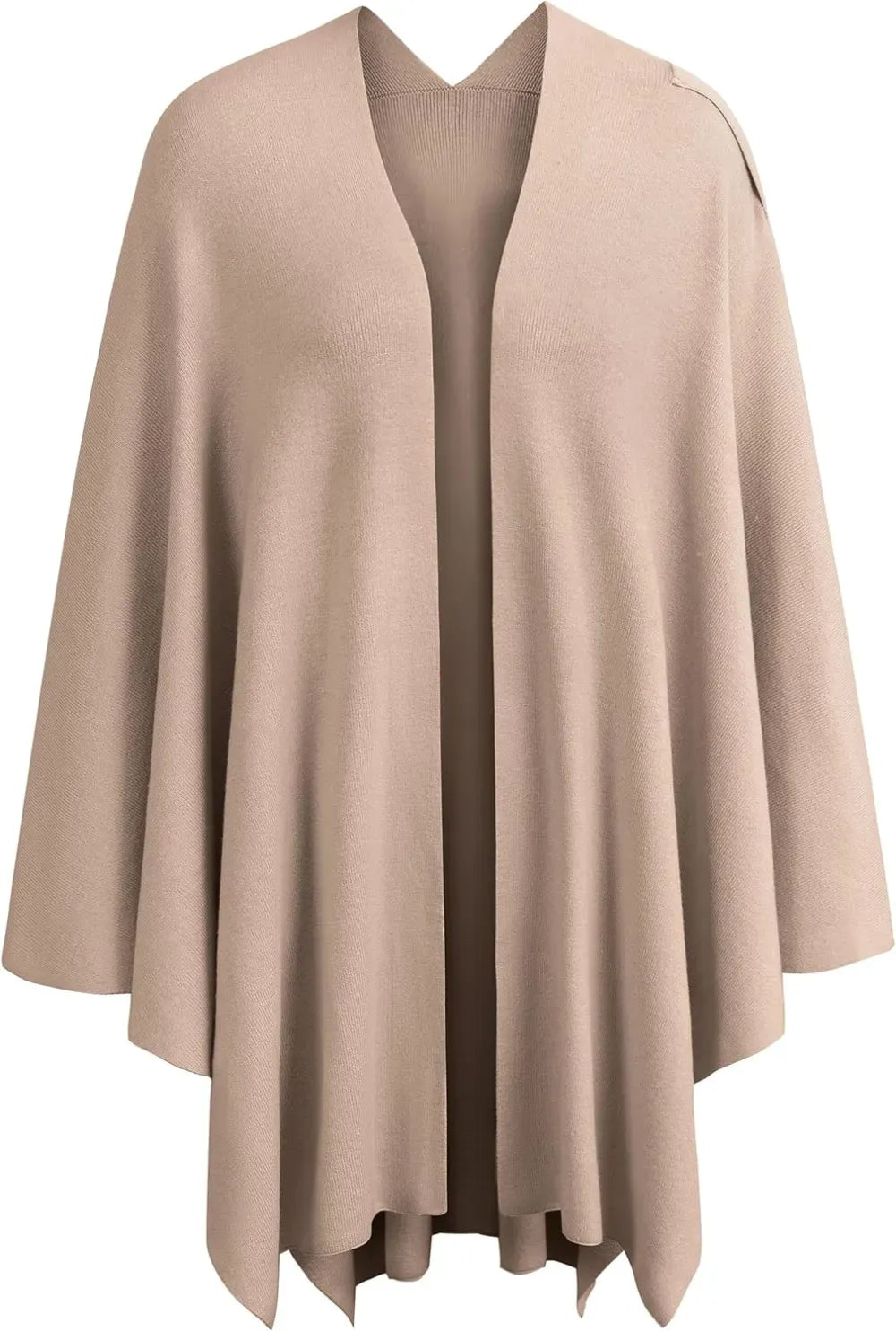 Womens Large Cross Front Poncho Sweater Wrap Topper Knitted Elegant Shawls Cape for Fall Winter
