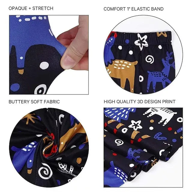 Santa Claus Leggings Jogger Pants Women's Christmas Christmas Christmas Eve Adults' Christmas New Year Eve Polyester Lycra Spandex Pants
