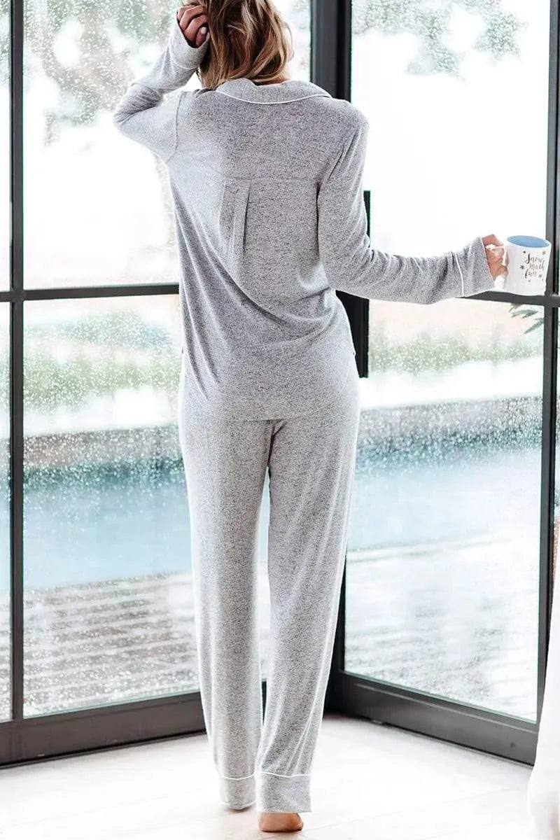 Women's Pajama Sets Long Sleeve Button Down Sleepwear Nightwear Soft Pjs Lounge Sets