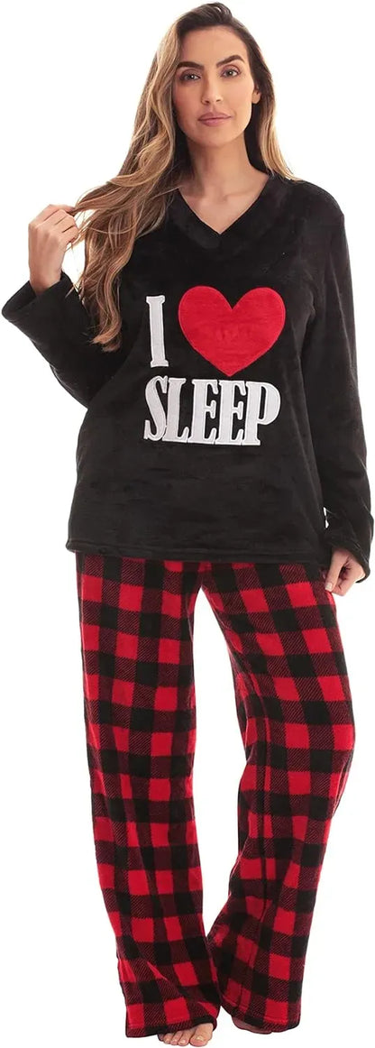 Plush Pajama Sets for Women