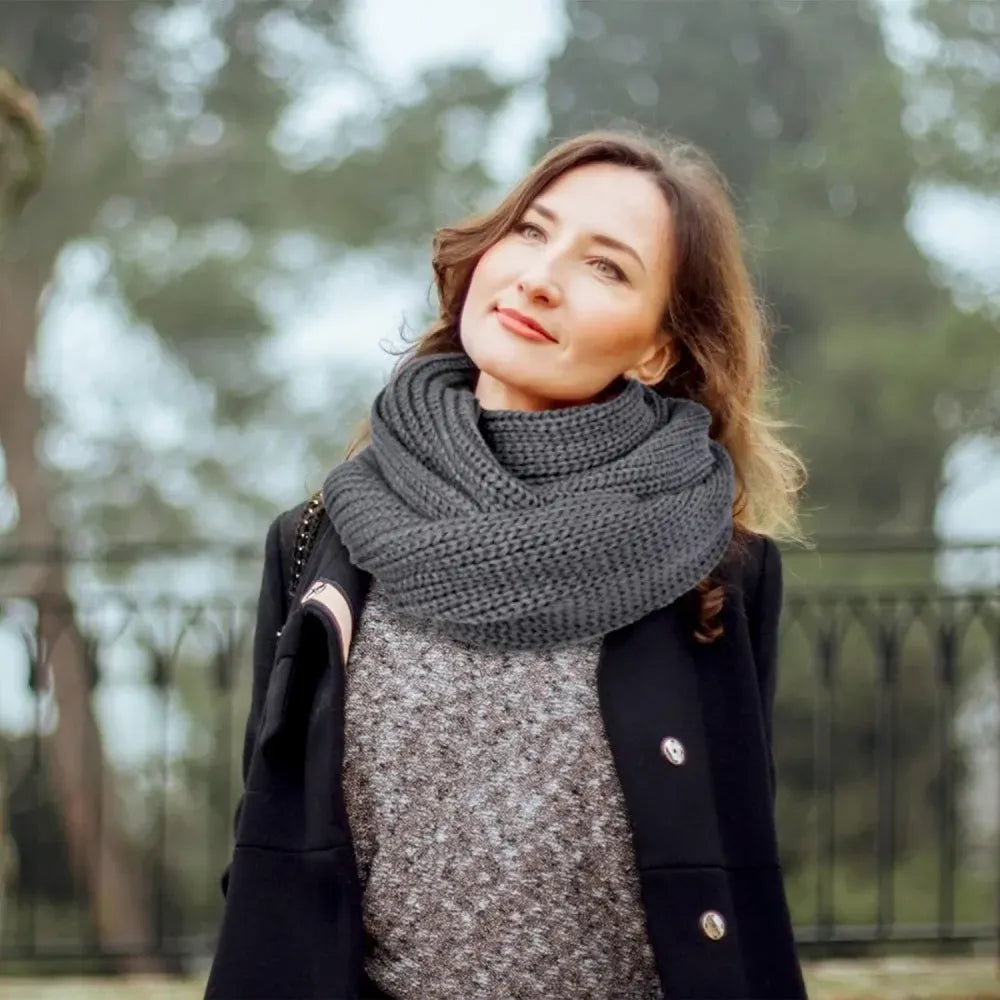 Women And Mens Winter Thick Cable Knit Wrap Chunky Long Warm Scarf