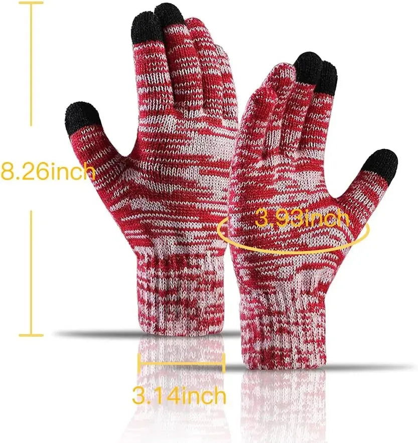 Honnesserry Winter Warm Beanie Hat Scarf and Touchscreen Gloves Set for Womens Skull Caps Neck Scarves with Fleece Lined