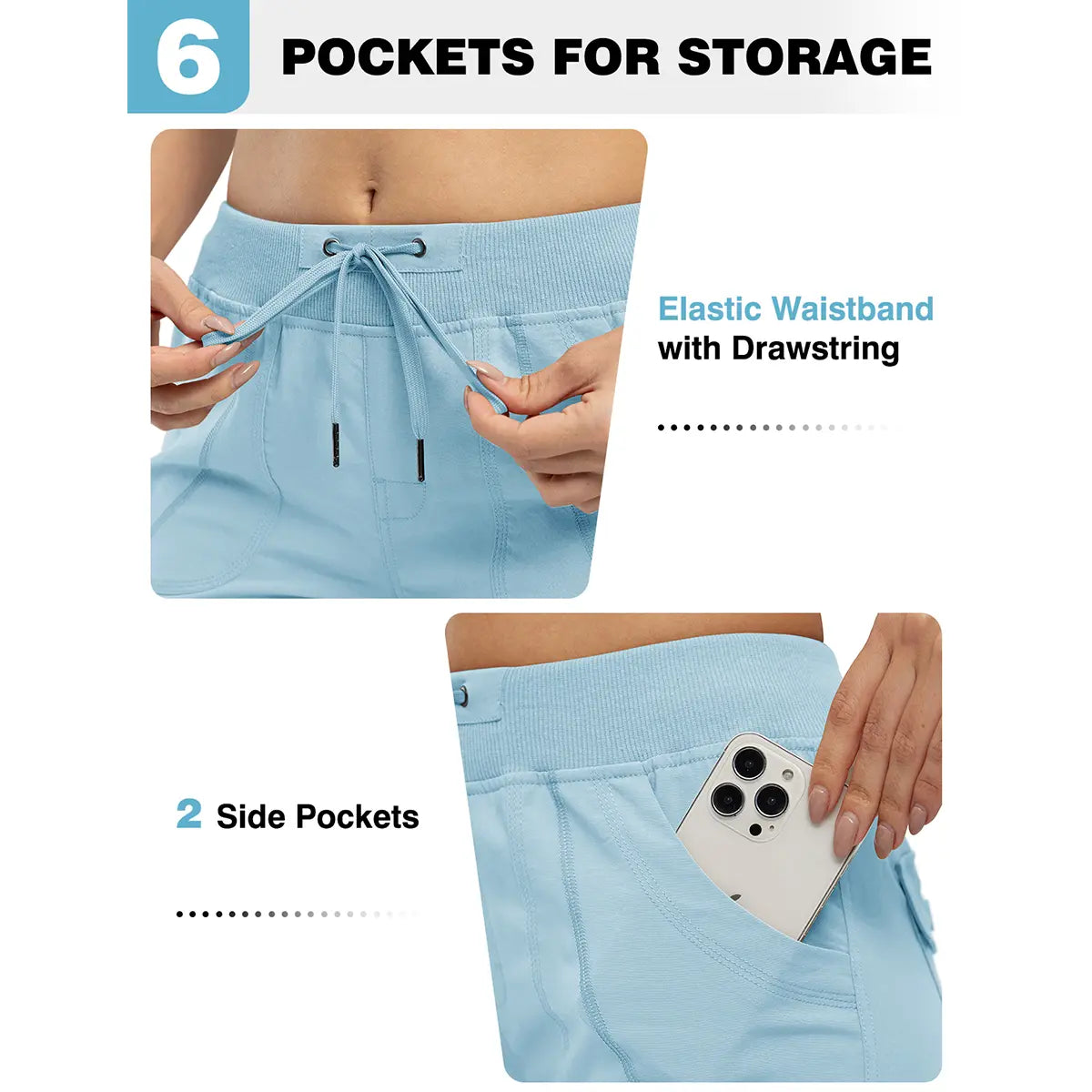 🌿🌿Womens Lightweight Capris Hiking Pants 6 Pockets Quick Dry Cargo Outdoor Trip Loose Shorts COMFY  MOMS OVER 30