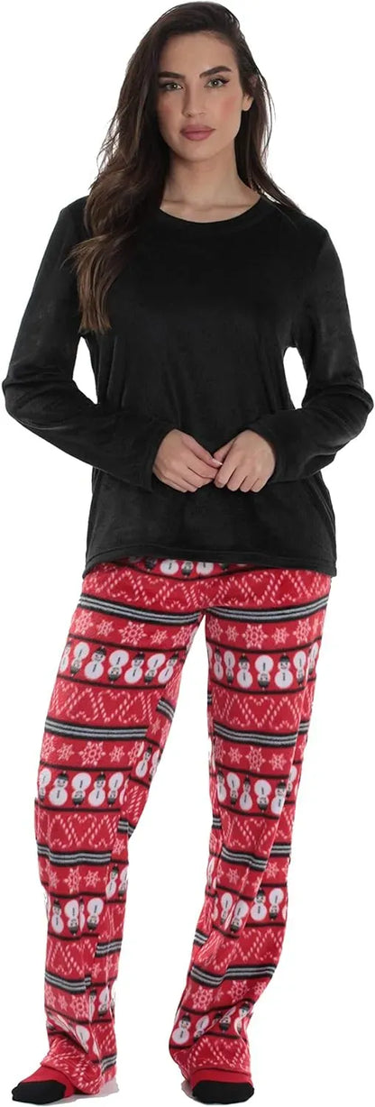 Women’s Pajama Pant Set - Nightgown with Matching Socks