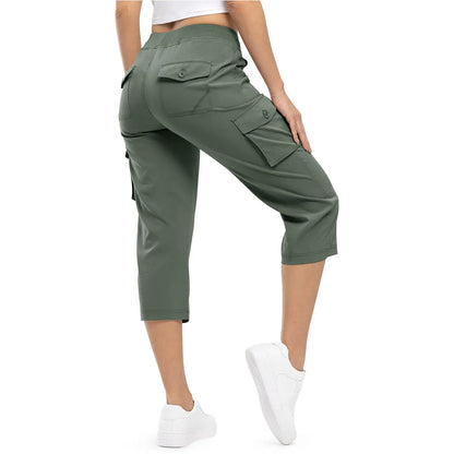 🌿🌿Womens Lightweight Capris Hiking Pants 6 Pockets Quick Dry Cargo Outdoor Trip Loose Shorts COMFY  MOMS OVER 30