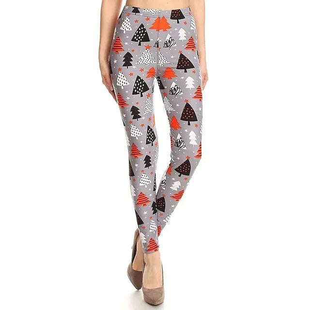 Santa Claus Leggings Jogger Pants Women's Christmas Christmas Christmas Eve Adults' Christmas New Year Eve Polyester Lycra Spandex Pants