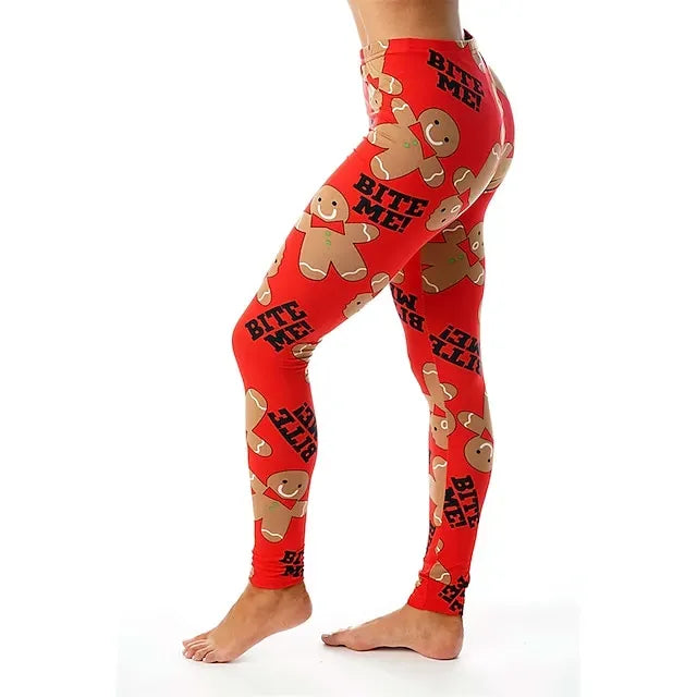 Santa Claus Leggings Jogger Pants Women's Christmas Christmas Christmas Eve Adults' Christmas New Year Eve Polyester Lycra Spandex Pants