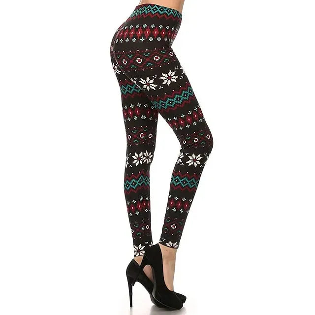 Santa Claus Leggings Jogger Pants Women's Christmas Christmas Christmas Eve Adults' Christmas New Year Eve Polyester Lycra Spandex Pants