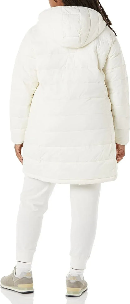 Women's Lightweight Water-Resistant Hooded Puffer Coat (Available in Plus Size)