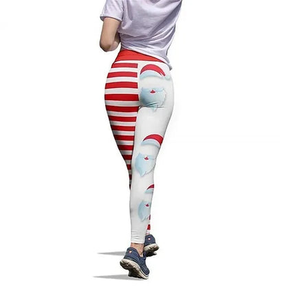 Santa Claus Leggings Jogger Pants Women's Christmas Christmas Christmas Eve Adults' Christmas New Year Eve Polyester Lycra Spandex Pants