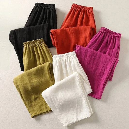 Amalia™ — Fluid Cotton and Linen Trousers