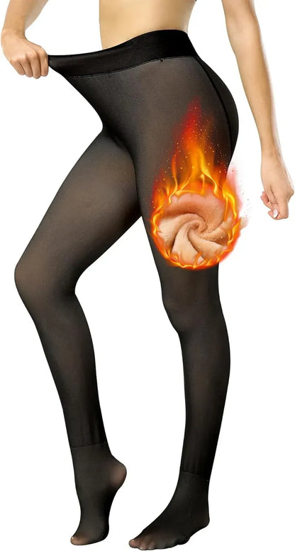 Fleece Lined Winter Warm Leggings for Women Thick Thermal Velvet Tights