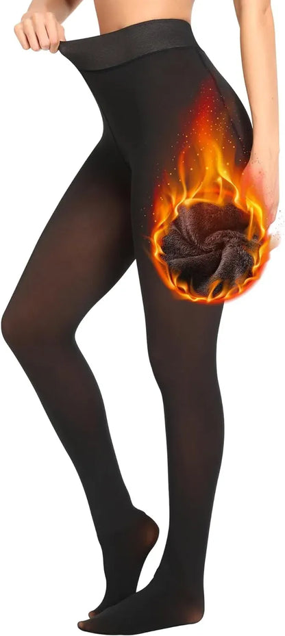 Fleece Lined Winter Warm Leggings for Women Thick Thermal Velvet Tights