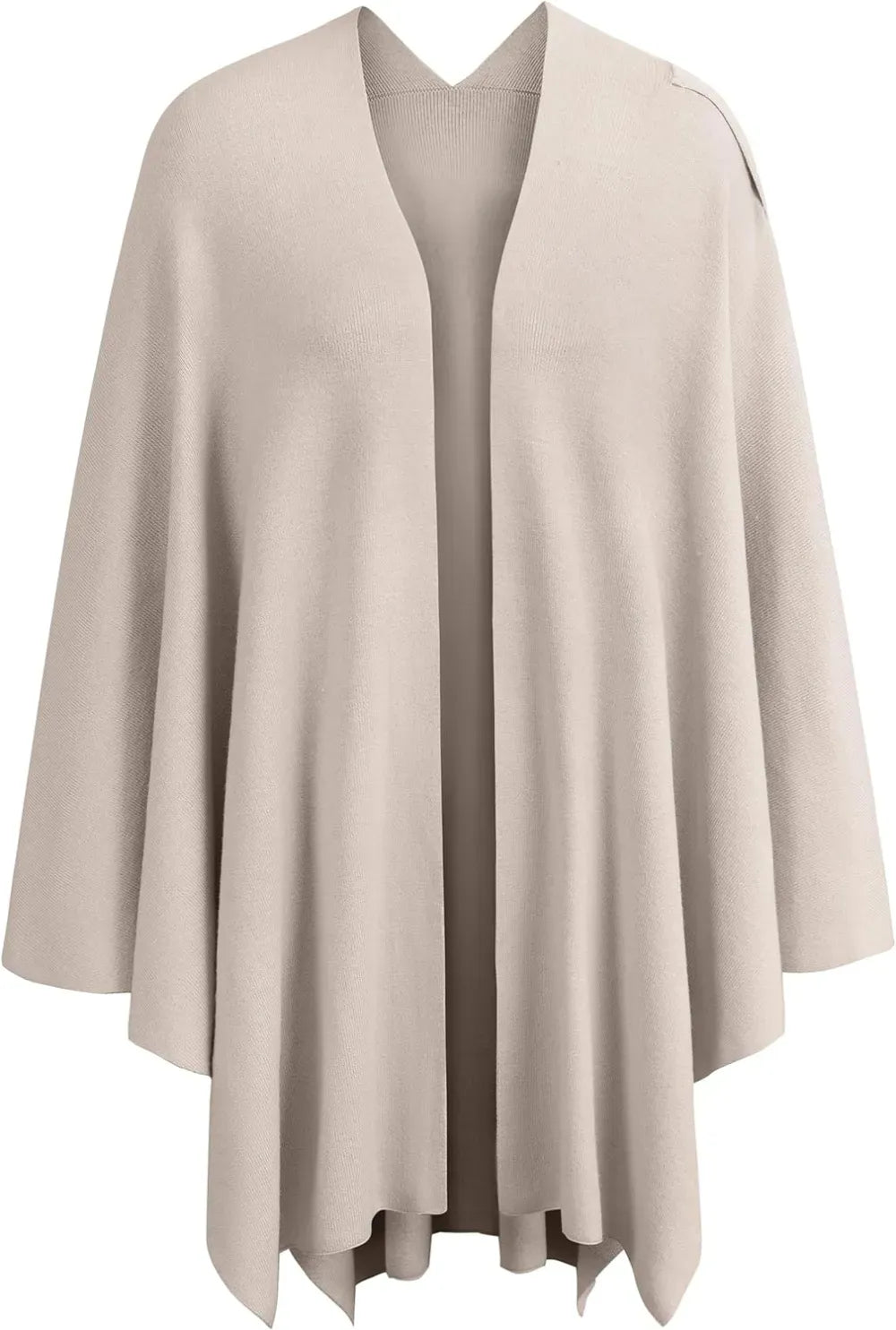 Womens Large Cross Front Poncho Sweater Wrap Topper Knitted Elegant Shawls Cape for Fall Winter