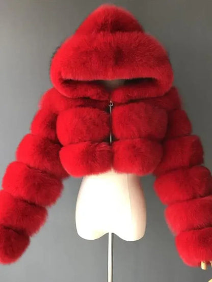 Women's faux fur coat teddy coat Sherpa coat chic modern elegant luxury fur