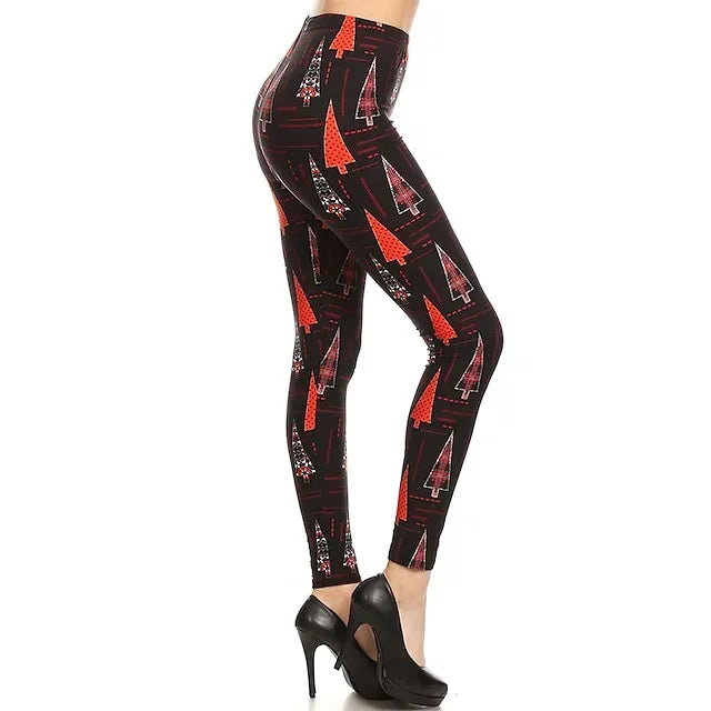 Santa Claus Leggings Jogger Pants Women's Christmas Christmas Christmas Eve Adults' Christmas New Year Eve Polyester Lycra Spandex Pants