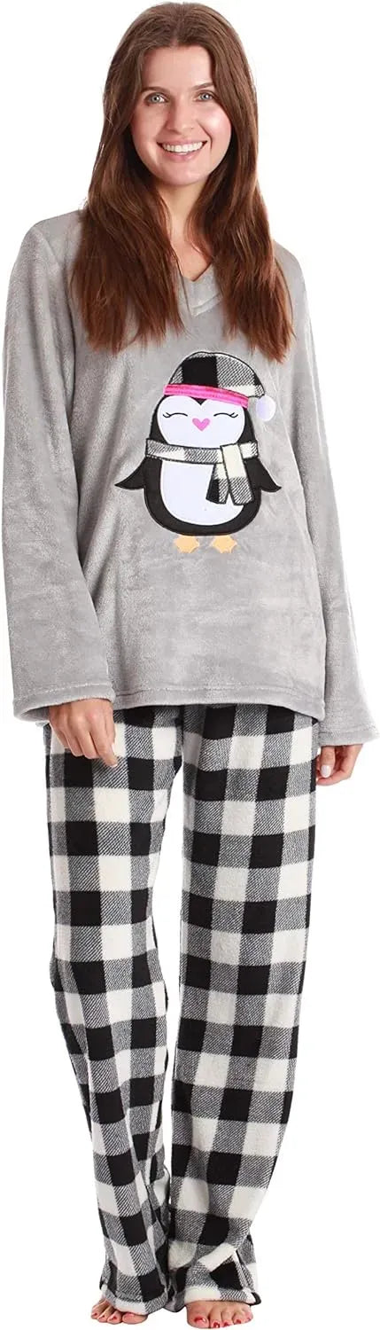 Plush Pajama Sets for Women