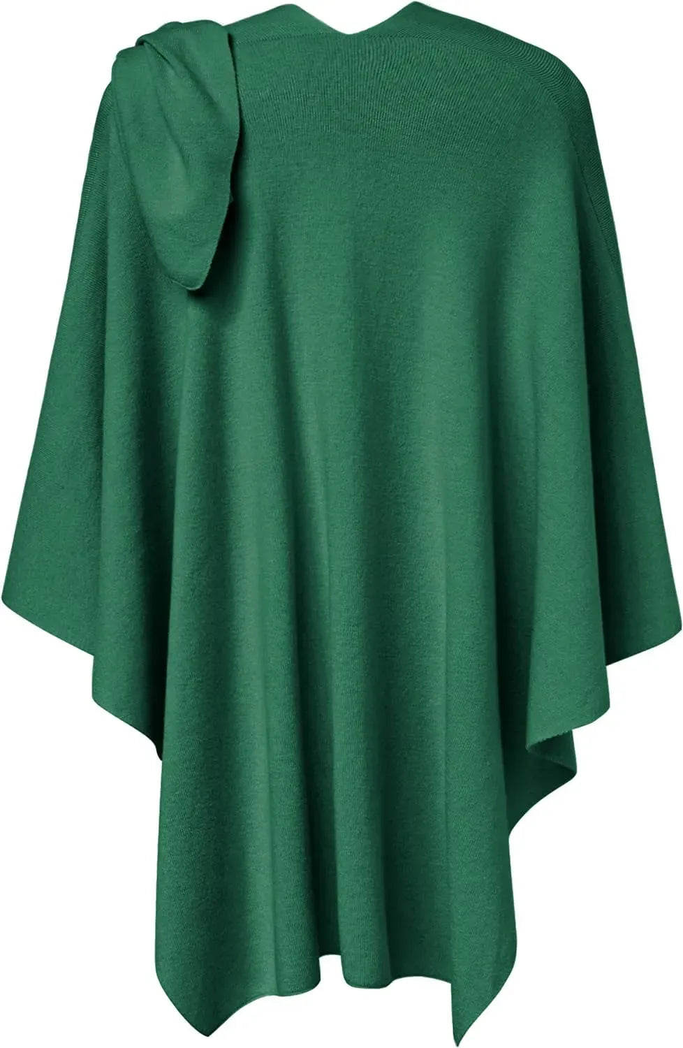 Womens Large Cross Front Poncho Sweater Wrap Topper Knitted Elegant Shawls Cape for Fall Winter