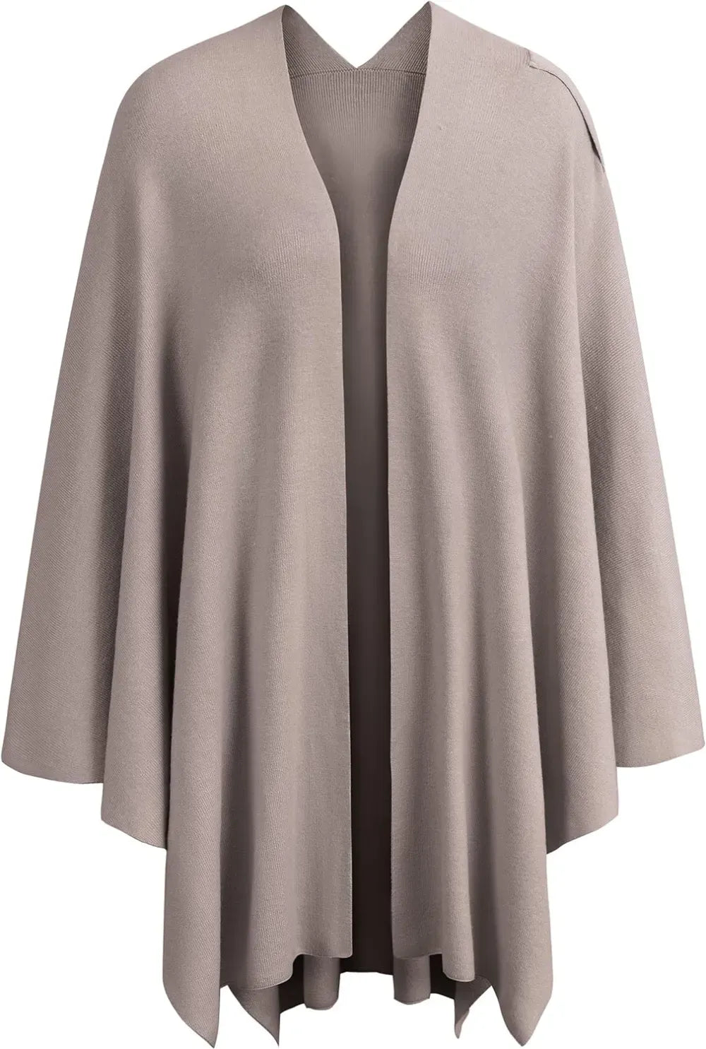 Womens Large Cross Front Poncho Sweater Wrap Topper Knitted Elegant Shawls Cape for Fall Winter