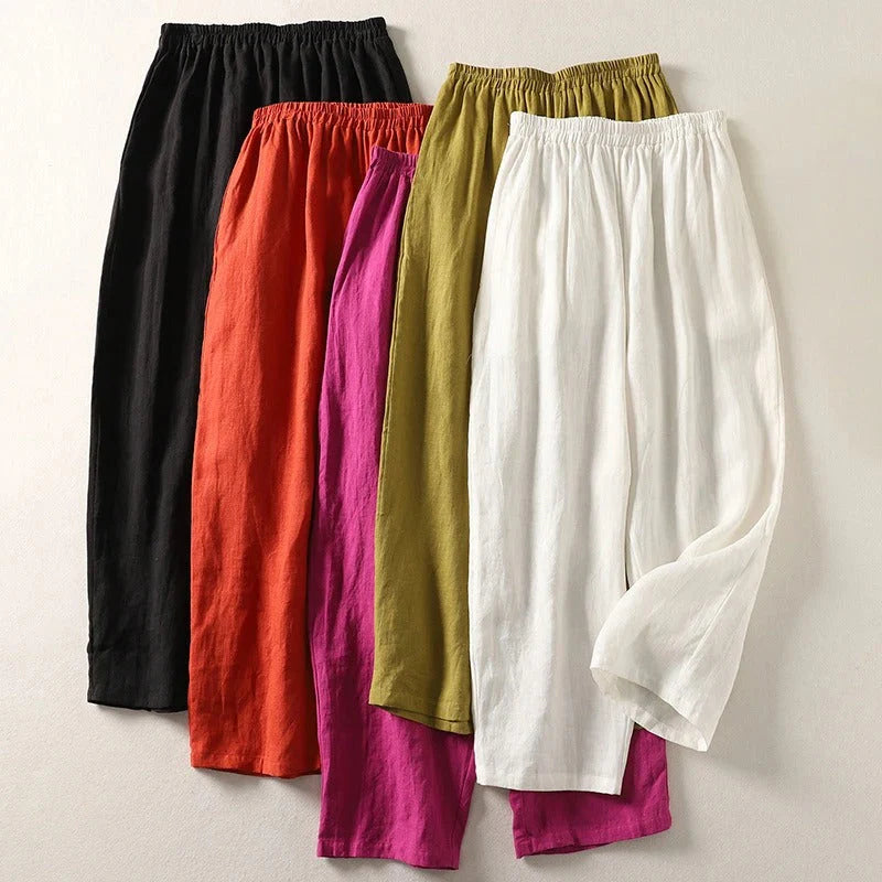 Amalia™ — Fluid Cotton and Linen Trousers