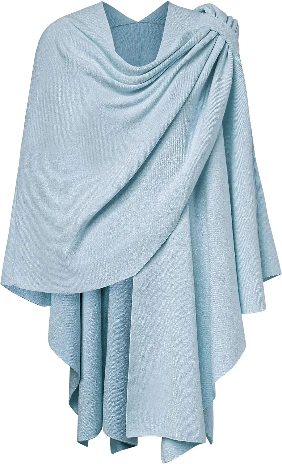 Womens Large Cross Front Poncho Sweater Wrap Topper Knitted Elegant Shawls Cape for Fall Winter