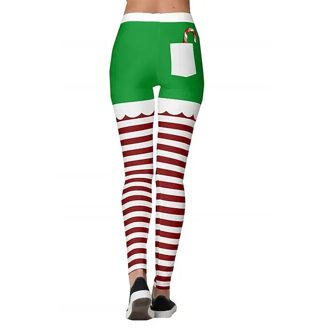 Santa Claus Leggings Jogger Pants Women's Christmas Christmas Christmas Eve Adults' Christmas New Year Eve Polyester Lycra Spandex Pants