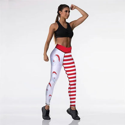 Santa Claus Leggings Jogger Pants Women's Christmas Christmas Christmas Eve Adults' Christmas New Year Eve Polyester Lycra Spandex Pants